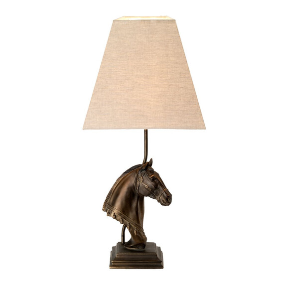 Настолна лампа Eclipse 1xE27 Tapered Square Shade Bronze Patina Designer's Lightbox DL-ECLIPSE-TL | Osvetlenieto.bg