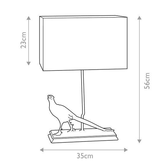 Настолна лампа Halkirk 1xE27 Rectangle Shade Bronze Patina Designer's Lightbox DL-HALKIRK-TL | Osvetlenieto.bg