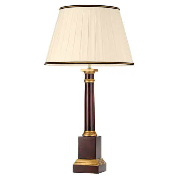 Настолна лампа Louviers 1xE27 Tall Empire Shade Oxblood and Gold Designer's Lightbox DL-LOUVIERS-TL | Osvetlenieto.bg