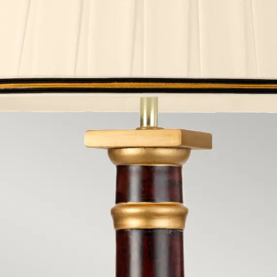 Настолна лампа Louviers 1xE27 Tall Empire Shade Oxblood and Gold Designer's Lightbox DL-LOUVIERS-TL | Osvetlenieto.bg