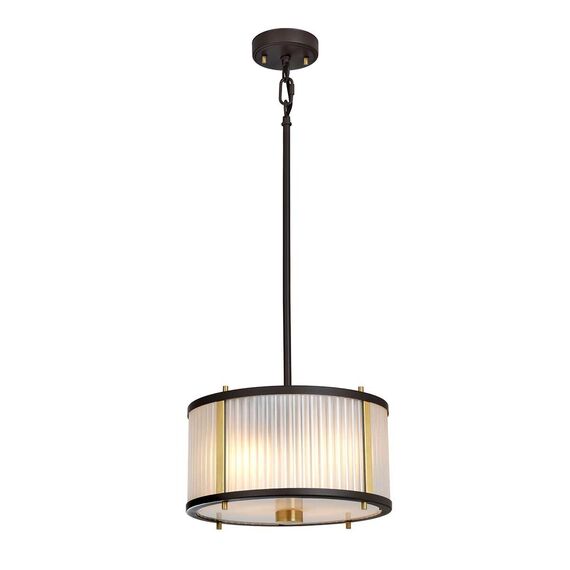 Пендел Corona 2xE27 Museum Bronze Dark Brown Painted Aged Brass Elstead Lighting DL-CORONA-2P-BAB | Osvetlenieto.bg