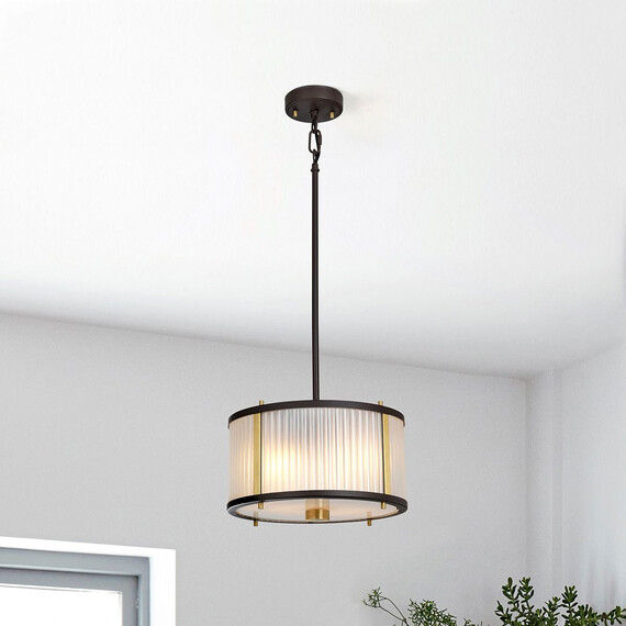 Пендел Corona 2xE27 Museum Bronze Dark Brown Painted Aged Brass Elstead Lighting DL-CORONA-2P-BAB | Osvetlenieto.bg
