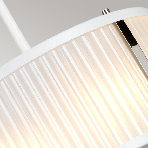 Пендел Corona 2xE27 White Satin Painted Polished Nickel Elstead Lighting DL-CORONA-2P-WPN | Osvetlenieto.bg