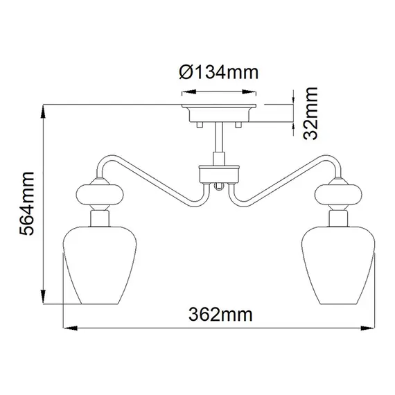 Плафон Armand 3xE14 Aged Brass Plated & Charcoal Black Paint Elstead Lighting DL-ARMAND-SF3-AB | Osvetlenieto.bg