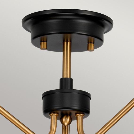 Плафон Armand 3xE14 Aged Brass Plated & Charcoal Black Paint Elstead Lighting DL-ARMAND-SF3-AB | Osvetlenieto.bg
