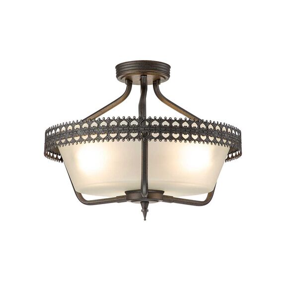 Плафон Crown 3xE27  Iron Gate Elstead Lighting CROWN-SF | Osvetlenieto.bg