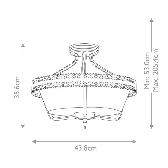 Плафон Crown 3xE27  Iron Gate Elstead Lighting CROWN-SF | Osvetlenieto.bg