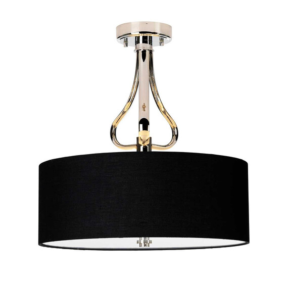 Плафон Falmouth 3xG9 Polished Chrome Black Shade Elstead Lighting BATH-FALMOUTH-SF-PC | Osvetlenieto.bg