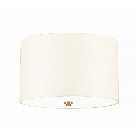 Плафон Fletcher14" 3xE27 Aged Brass Ivory Shade Designer's Lightbox DL-FLETCHER14-3LT-IV-AB | Osvetlenieto.bg