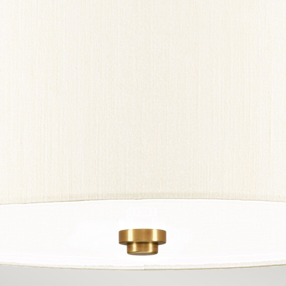 Плафон Fletcher14" 3xE27 Aged Brass Ivory Shade Designer's Lightbox DL-FLETCHER14-3LT-IV-AB | Osvetlenieto.bg