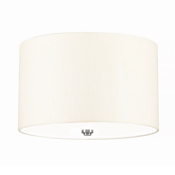 Плафон Fletcher14" 3xE27 Polished Chrome Ivory Shade Designer's Lightbox DL-FLETCHER14-3LT-IV-PC | Osvetlenieto.bg