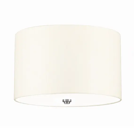 Плафон Fletcher14" 3xE27 Polished Chrome Ivory Shade Designer's Lightbox DL-FLETCHER14-3LT-IV-PC | Osvetlenieto.bg