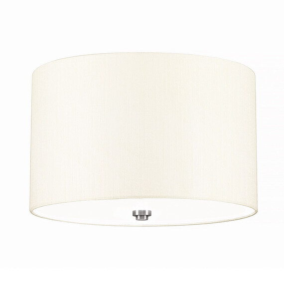 Плафон Fletcher14" 3xE27 Polished Chrome Ivory Shade Designer's Lightbox DL-FLETCHER14-3LT-IV-PC | Osvetlenieto.bg