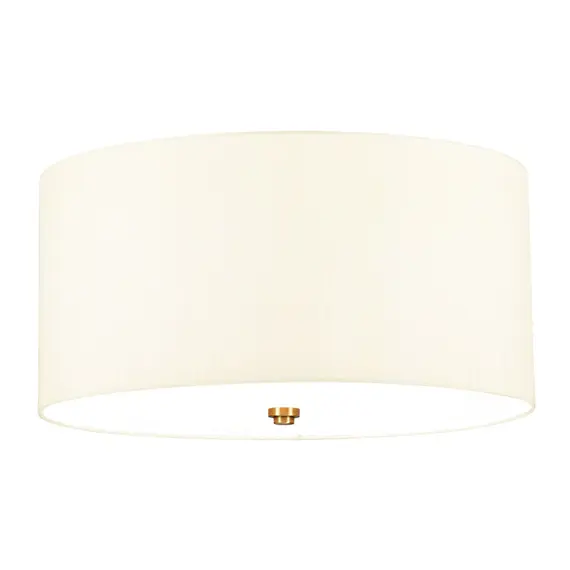 Плафон Fletcher18" 3xE27 Aged Brass Ivory Shade Designer's Lightbox DL-FLETCHER18-3LT-IV-AB | Osvetlenieto.bg