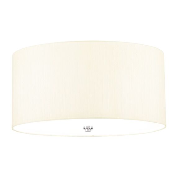 Плафон Fletcher18" 3xE27 Polished Chrome Ivory Shade Designer's Lightbox DL-FLETCHER18-3LT-IV-PC | Osvetlenieto.bg