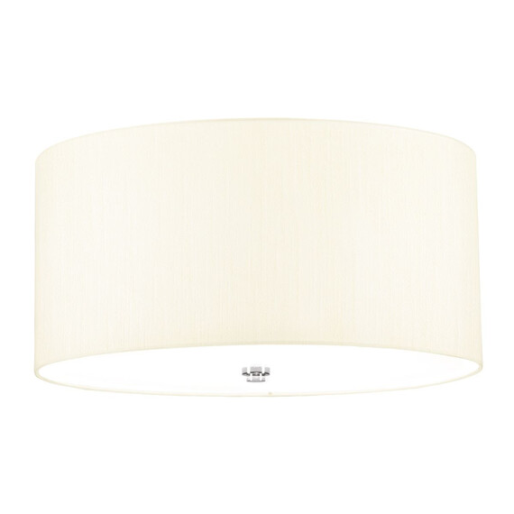 Плафон Fletcher18" 3xE27 Polished Chrome Ivory Shade Designer's Lightbox DL-FLETCHER18-3LT-IV-PC | Osvetlenieto.bg