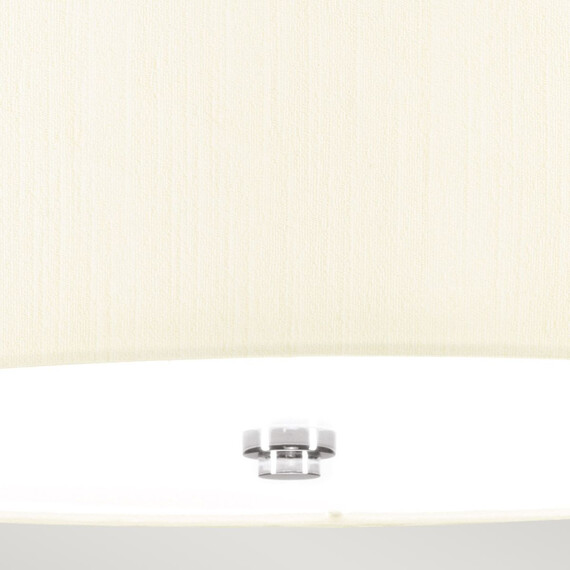 Плафон Fletcher18" 3xE27 Polished Chrome Ivory Shade Designer's Lightbox DL-FLETCHER18-3LT-IV-PC | Osvetlenieto.bg