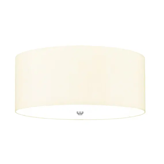 Плафон Fletcher22" 5xE27 Polished Chrome Ivory Shade Designer's Lightbox DL-FLETCHER22-5LT-IV-PC | Osvetlenieto.bg