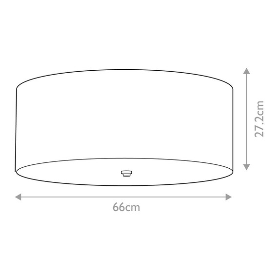 Плафон Fletcher26" 5xE27 Polished Chrome Ivory Shade Designer's Lightbox DL-FLETCHER26-5LT-IV-PC | Osvetlenieto.bg