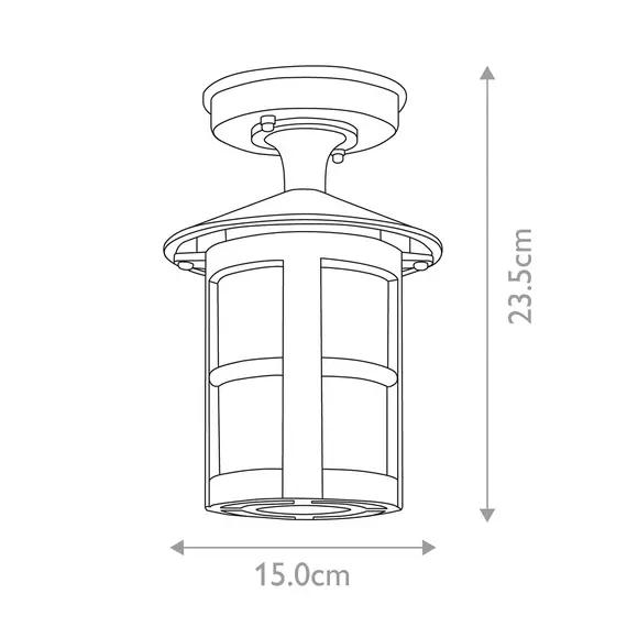 Плафон Hereford 1xE27 Black Elstead Lighting BL21A-BLACK | Osvetlenieto.bg