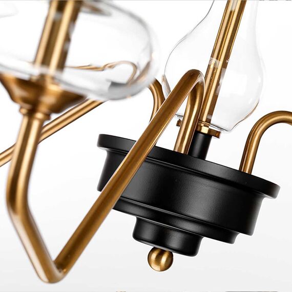 Полилей Armand 3xE14 Aged Brass Plated & Charcoal Black Paint Elstead Lighting DL-ARMAND3-AB | Osvetlenieto.bg