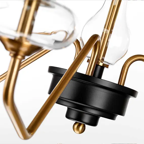 Полилей Armand 3xE14 Aged Brass Plated & Charcoal Black Paint Elstead Lighting DL-ARMAND3-AB | Osvetlenieto.bg