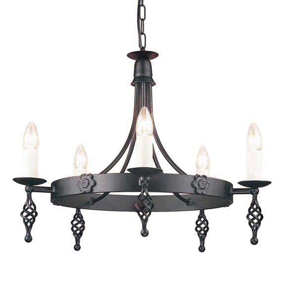 Полилей Belfry 5xE14 Black Elstead Lighting BY5-BLACK | Osvetlenieto.bg