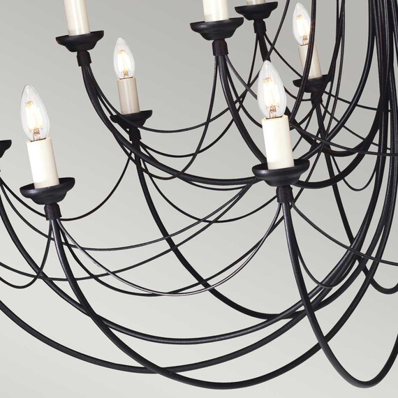 Полилей Carisbrooke 18xE14 Black Elstead Lighting CB18-BLACK | Osvetlenieto.bg