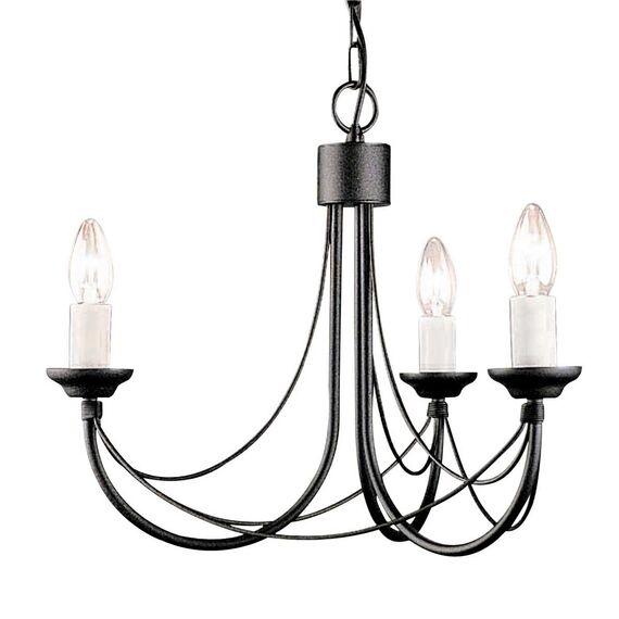 Полилей Carisbrooke 3xE14 Black Elstead Lighting CB3-BLACK | Osvetlenieto.bg