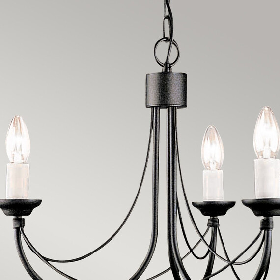 Полилей Carisbrooke 3xE14 Black Elstead Lighting CB3-BLACK | Osvetlenieto.bg