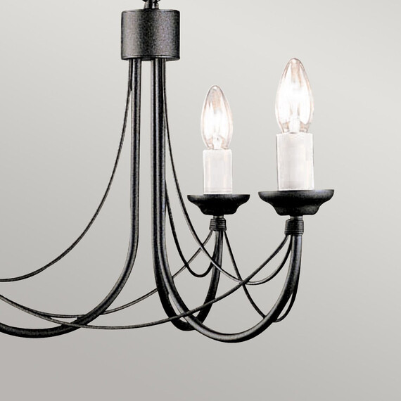 Полилей Carisbrooke 3xE14 Black Elstead Lighting CB3-BLACK | Osvetlenieto.bg