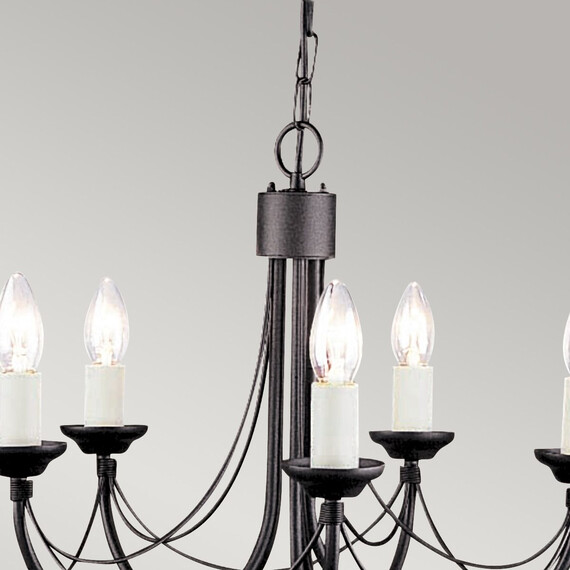 Полилей Carisbrooke 5xE14 Black Elstead Lighting CB5-BLACK | Osvetlenieto.bg