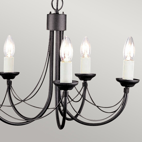Полилей Carisbrooke 5xE14 Black Elstead Lighting CB5-BLACK | Osvetlenieto.bg