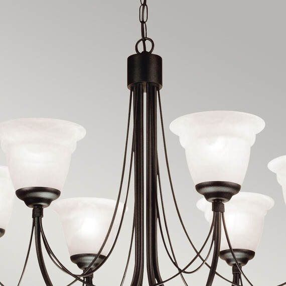 Полилей Carisbrooke 6xE14 Black Elstead Lighting CB6-BLACK | Osvetlenieto.bg