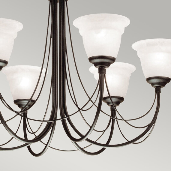 Полилей Carisbrooke 6xE14 Black Elstead Lighting CB6-BLACK | Osvetlenieto.bg