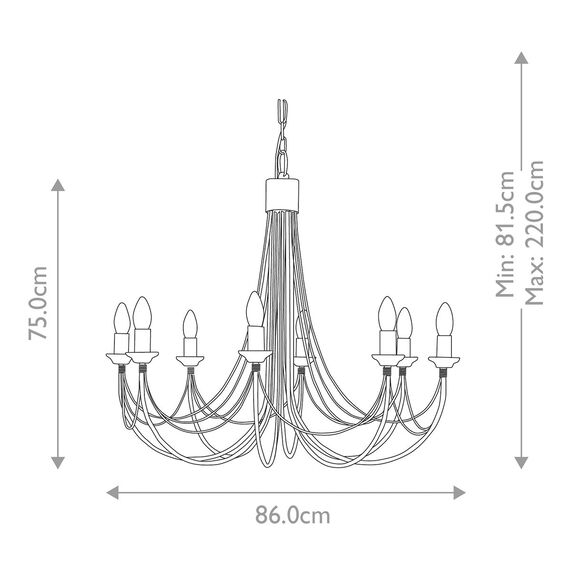 Полилей Carisbrooke 8xE14 Black Elstead Lighting CB8-BLACK | Osvetlenieto.bg Полилей Carisbrooke 8xE14 Black Elstead Lighting CB8-BLACK | Osvetlenieto.bg