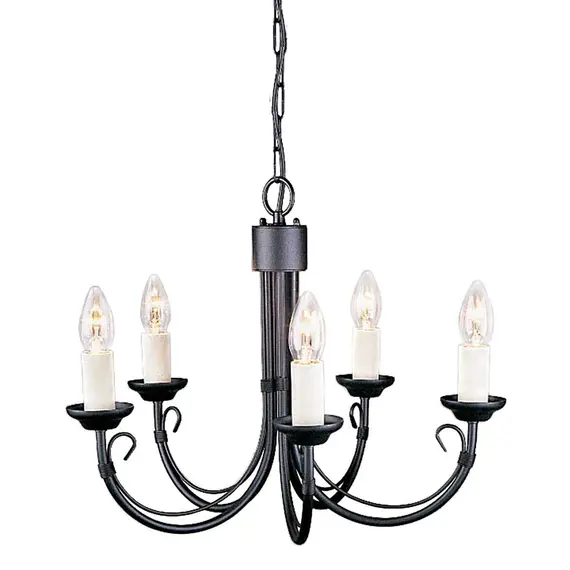 Полилей Chartwell 5xE14 Black Elstead Lighting CH5-BLACK | Osvetlenieto.bg