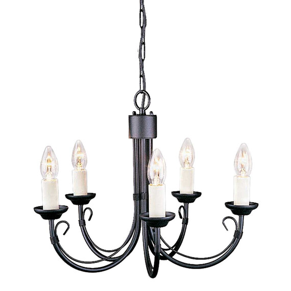 Полилей Chartwell 5xE14 Black Elstead Lighting CH5-BLACK | Osvetlenieto.bg