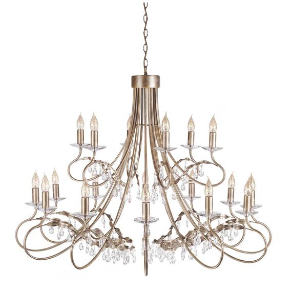 Полилей Christina 18xE14 Silver Gold Patina Elstead Lighting CRT18-SIL-GOLD | Osvetlenieto.bg