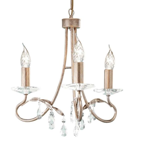 Полилей Christina 3xE14 Silver Gold Patina Elstead Lighting CRT3-SILVER-GOLD | Osvetlenieto.bg