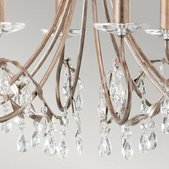 Полилей Christina 8xE14 Silver Gold Patina Elstead Lighting CRT8-SILVER-GOLD | Osvetlenieto.bg