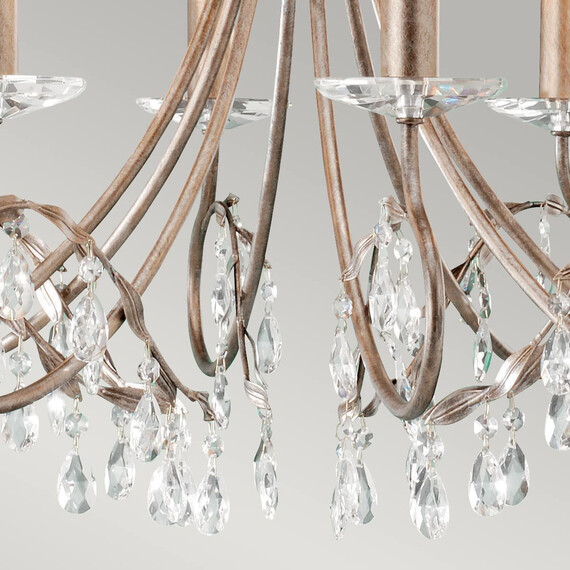 Полилей Christina 8xE14 Silver Gold Patina Elstead Lighting CRT8-SILVER-GOLD | Osvetlenieto.bg