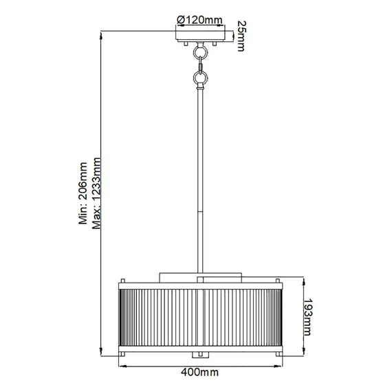 Полилей Corona 3xE27 White Satin Painted Polished Nickel Elstead Lighting DL-CORONA-3P-WPN | Osvetlenieto.bg