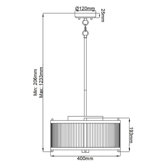 Полилей Corona 3xE27 White Satin Painted Polished Nickel Elstead Lighting DL-CORONA-3P-WPN | Osvetlenieto.bg