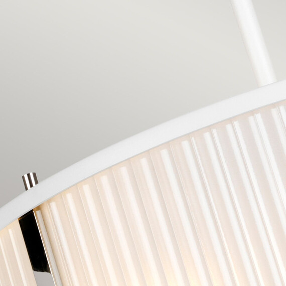 Полилей Corona 3xE27 White Satin Painted Polished Nickel Elstead Lighting DL-CORONA-3P-WPN | Osvetlenieto.bg