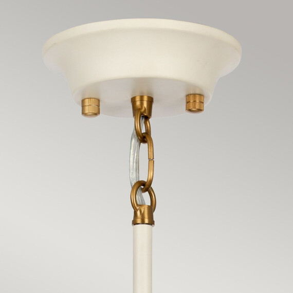 Полилей Cosmos 5xE14 Cream Painted and Aged Brass Elstead Lighting DL-COSMOS5 | Osvetlenieto.bg
