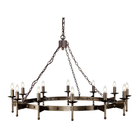 Полилей Cromwell 12xE14 Old Bronze Elstead Lighting CW12-OLD-BRZ | Osvetlenieto.bg