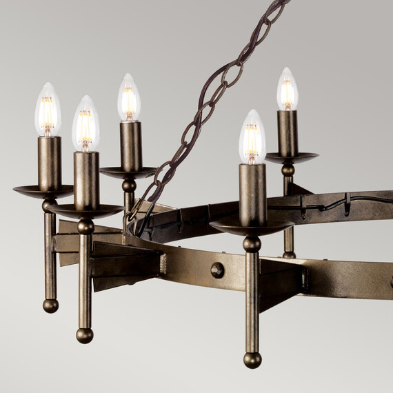 Полилей Cromwell 12xE14 Old Bronze Elstead Lighting CW12-OLD-BRZ | Osvetlenieto.bg