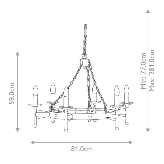 Полилей Cromwell 6xE14 Old Bronze Elstead Lighting CW6-OLD-BRZ | Osvetlenieto.bg Полилей Cromwell 6xE14 Old Bronze Elstead Lighting CW6-OLD-BRZ | Osvetlenieto.bg