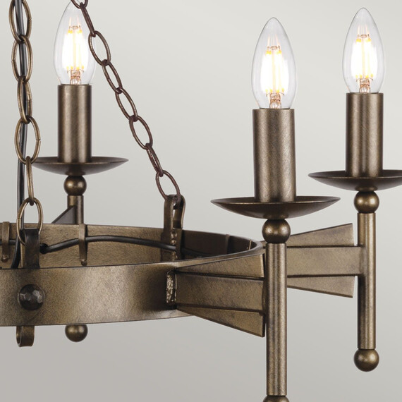 Полилей Cromwell 6xE14 Old Bronze Elstead Lighting CW6-OLD-BRZ | Osvetlenieto.bg